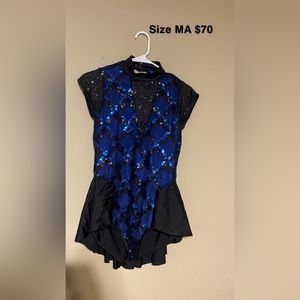 Blue and Black Tap/ Jazz Costume Size MA